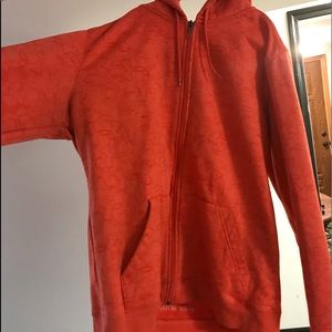 Orange under Armour zip up hoodie